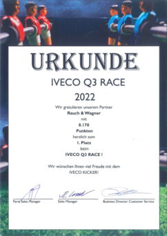 Urkunde IVECO Q3 RACE 2022
